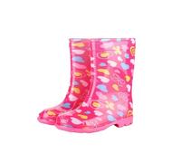 Baby Wellington Wellies Kids Rain Boots Booties Shoes Welly Galoshes | Pull On Style, Sparkle Glitter Finish, Round Toe Shape, Tall Slim Shaft, Glossy Wipe Clean Upper, Smooth Outer Shell