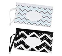 Baby Wet Wipes Pouches, 2 Pcs Baby Wet Wipes Dispensers, Travel Wet Wipes Bags Cases Reusable Refillable, Portable Wipe Carrying Pouches Case for Baby