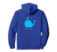 Baby Whale Makes a Splash Pullover Hoodie, Adult Unisex, Royal Blue, X-Large