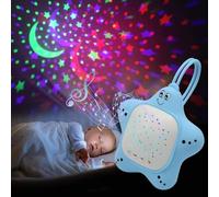 Baby White Noise Sound Machine, Rechargeable Baby Soother with Projector Night Light for Deep Restful Sleep, Sleep Sound Aid Soother Calming Music for Travel, Nursery, Bedroom, Car, Crib Toys