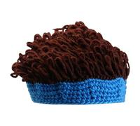 Baby Wig Hat, Baby Wigs For, Warm Cotton Wool Brown Hair Hat For Kids, Halloween Costume Wig, Eye-catching Halloween Costume Cosplay Winter Kinnted Hat For Boy Girl Outdoor Activities