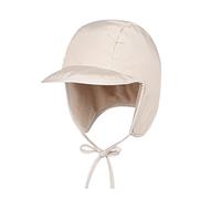 Baby Winter Earflap Beanie Hat Fleeced Lined Trapper Hat Waterproof Outdoor Skull Ski Cap Toddler Winter Warm Hooded Earflaps Hat for Boys Girls 2-4 Years Old Beige