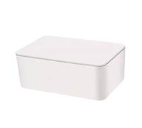 Baby Wipe Dispenser with Easy Open Lid, White Wipes Container for Diaper Changing & On-The-Go, Keeps Wipes Fresh