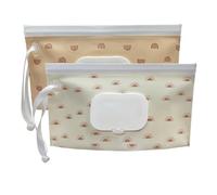 Baby Wipe Holder,Wipe Dispenser,2-Pack Portable Refillable Wipe Container,Reusable Travel Baby Wipes Case, Waterproof and Dustproof, Wipe Holder for Diaper (Bohemian Style)
