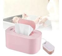 Baby Wipe Warmer, 2026 New Portable Large Capacity Wipes Warmer Dispenser with LED Display,Adjustable Baby Wet Wipes Holder,Evenly Overall Heating for Home Car Travel Use (Pink)