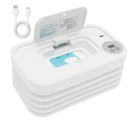 Baby Wipe Warmer Collapsible Portable Wet Wipes Dispenser with Built-In Night Light USB Powered Even Heated Nappy Wipes Box with 3 Adjustable Temperatures (55/60/65℃) for Home & Travel