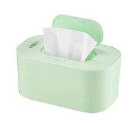 Baby Wipe Warmer LED Display 40-60° Adjustable Wet Wipe Warmer USB Charging Portable Baby Dispenser for Home Car Travel Green, Wet