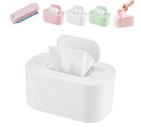 Baby Wipe Warmer, Portable Large Capacity Wipes Warmer Dispenser with LED Display, Adjustable Baby Wet Wipes Holder, Evenly Overall Heating for Home Car Travel Use (White)