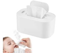 Baby Wipe Warmer, Portable Large Capacity Wipes Warmer Dispenser with LED Display, Adjustable Baby Wet Wipes Holder, Quiet and Evenly Overall Heating for Home Car Travel Use (White)