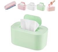 Baby Wipe Warmer, Portable Large Capacity Wipes Warmer Dispenser with LED Display, Adjustable Baby Wet Wipes Holder, Evenly Overall Heating for Home Car Travel Use (Green)