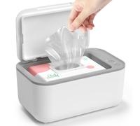 Baby Wipe Warmer, Wipe Warmer and Baby Wet Wipes Dispenser, Smart Precise Temperature Control Large Capacity Evenly Overall Heating Silence, Wipes Warmer for Babies Portable Wipe Warmer (White)