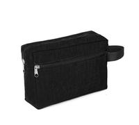 Baby Wipes Clutch Case Portable Double Layer Female and Male Cosmetic Bag Multi Function Digital Bag Cloth Travel Storage Bag Toiletry Bag (Black, One Size)