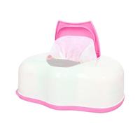 Baby Wipes Dispenser - Refillable Case | Adult Wipes Holder Keeps Tissues Fresh, One Hand Operation Box, Home Storage, Nursery, Bathroom, Office, Ros