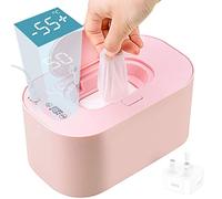 Baby Wipes Dispenser, Wet Wipe Warmer for Babies Adjustable 40℃-60℃, USB Powered Wipes Dispenser Box Portable