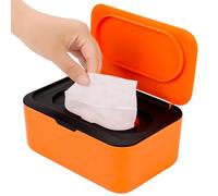 Baby Wipes Dispenser, Wipe Holder for Baby & Adult,Keeps Wet Tissue Fresh, Non-Slip Wipes Case,Easy Open & Close， Flushable Wipe Container with Sealing Design Lid