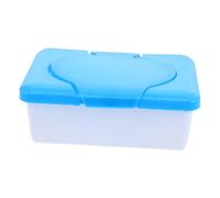 Baby Wipes Holder Plastic Container for Travel and Office, 80 Wipes | Refillable Cover Design, Easy to Clean and Carry, Versatile Use, Large Capacity for Bathroom Storage