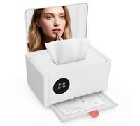 Baby Wipes Warmer, MYPIN Wet Wipe Warmer for Babies, Wet Wipes Dispenser Box with LED Touchscreen, Fast & Even 2-Layers Heating, 4 Levels of Temperature Adjustment, Inner Surface Mirror