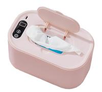 Baby Wipes Warmer with Temperature Control, Large Capacity LED Screen Heated Wipes Dispenser, Diaper Wipe Warmers, Portable Baby Wet Wipes Dispenser, Heated Gentle Comfort Baby Shower Giftss (Pink)