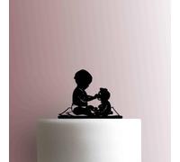 Baby with Teddy Bear Acrylic Cake Topper 3mm Thick Premium Laser Cut Cake Decoration for Birthday, Wedding, Baby Shower & Party Cakes Durable Reusable