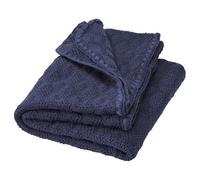 Wool Baby & Children Blanket - 100% Organic Merino - Cuddly Soft & Warm - 80 x 100 cm - Sustainable & Fair - in Timeless Ajour Pattern, Ideal for Newborns - Made in Germany | Indigo