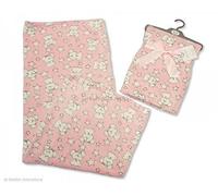 Baby Wrap/Blanket Teddy Unisex T Logo 75 x 100 cm: Pink. - bw-112-967g