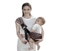 Baby Wrap Carrier, Baby Wrap Carrier with Adjustable Shoulder Straps Cozy and Lightweight, for Hands-Free Parenting Enhanced Lumbar Support, for Newborns to Toddlers for 1-2 Year Old(Leopard Pink)