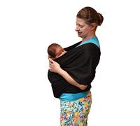 Baby Wrap Carrier Soft, Stretchy, Breathable Cotton Baby Wrap, Baby Sling, Nursing Cover Up for use with Newborn-Toddler: Evenly distributes Weight for More Comfortable Carrying (Black)