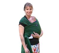 Baby Wrap Carrier Soft, Stretchy, Breathable Cotton Baby Wrap, Baby Sling, Nursing Cover Up for use with Newborn-Toddler: Evenly distributes Weight for More Comfortable Carrying (Dark Green)