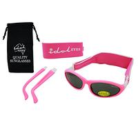 Baby Wrapz 2 Convertible Sunglasses 0-5 Years with 2 Headbands & Attachable Arms (Pink)