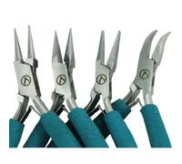 Baby Wubbers Pliers Complete Set: Chain Nose, Bent Chain Nose, Flat Nose and Round Nose Pliers with Plier Care Article