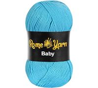 Baby Yarn #3 Light Worsted DK Anti-Pilling Acrylic Yarn for Knitting and Crochet (1 Pack, 576 Turquoise Blue)