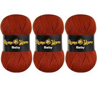 Baby Yarn #3 Light Worsted DK Anti-Pilling Acrylic Yarn for Knitting and Crochet (3 Pack, 832 Tile)