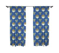 Baby Yoda Curtains | Star Wars Mandalorian Night Design | Officially Licensed Microfibre Pleated Curtains | 66" Wide x 54" Drop