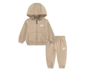 Baby zip-up sweatshirt and jogging set Nike LBR Club Beige 12 mois