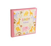Baby Zoo Series Pink Memo Album to hold 120 photos 6x4" / 10x15cm in a Keepsake Box - KB301PK