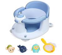Babyally Baby Bath Seat for Babies 6 Months & Up,Infant Bathtub Chair ， Suction pad Fixing，Compact Toddler Bath Seat(Blue)