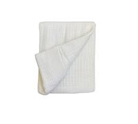 Babybase Cellular Blanket for Cot & Cot Bed, 100% Cotton, 120 x 170 cm, White, Baby Blanket