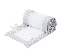babybay babynest Mesh-Piqué Suitable for Model Original, Pearl Grey Stars White