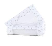 babybay babynest Mesh-Piqué Suitable for Model Original, White Stars Pearl Grey