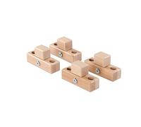 babybay Connection Parts for playpen Suitable for Model Original, Midi, Maxi, Boxspring, Light and Easy, Natural Varnished