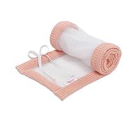 babybay Cot Bumper Mesh Waffle Pique Suitable for Boxspring XXL Model Apricot Rose