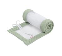 babybay Cot Bumper Mesh Waffle Pique Suitable for Boxspring XXL Model Jade Green