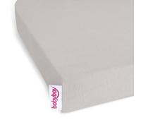 babybay Jersey Fitted Sheet Deluxe Double Pack Fits Maxi, Midi, Boxspring, Comfort and Comfort Plus Models, Beige, 89 x 50 cm (Twin Pack)