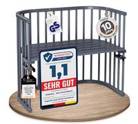 babybay Maxi co-Sleeper, Grey Varnished