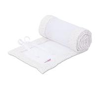 babybay Mesh cot Bumper Suitable for Model Boxspring XXL, White Glitter Stars Rose