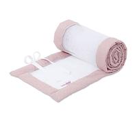 babybay Mesh Royal cot Bumper Suitable for Maxi, Boxspring, Comfort and Comfort Plus, Rose Glitter dots Gold