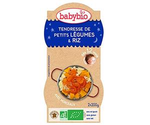 Babybio Bols Bonne Nuit petits légumes et riz 2x200g