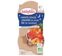 Babybio Bonne Nuit BOL Patates Douces Légumes du Soleil dès 8 Mois 2 x 200g Bio