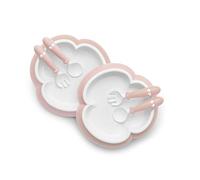 BabyBjörn Baby Plate, Spoon and Fork, 2 sets, Powder pink