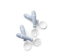 BABYBJÖRN Baby Spoon & Fork, Powder Blue, 4 Pieces